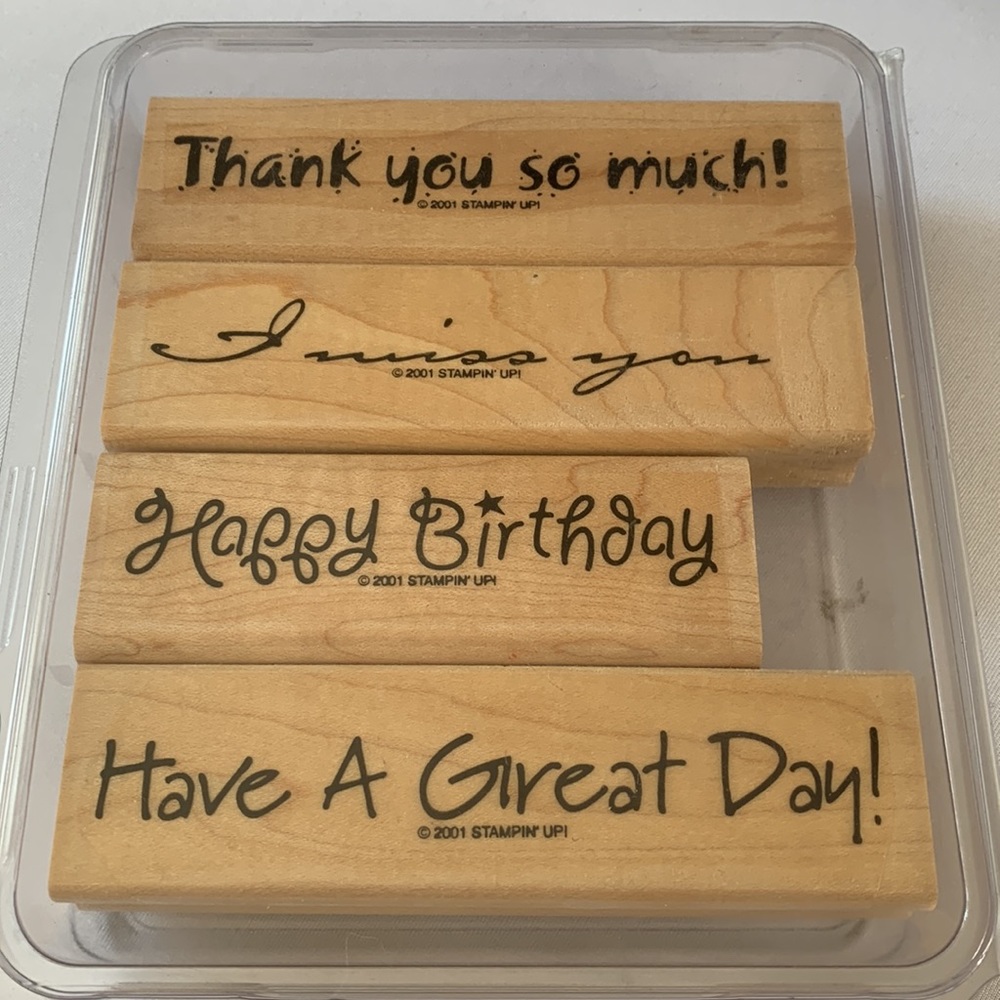 Stampin' Up VOGUE VERSES Mounted Wood Stamp Set RETIRED